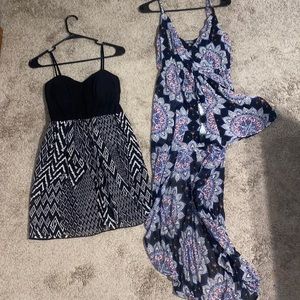 two semi - formal outfits. both only worn a couple times. no tears or stains